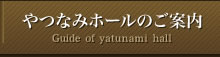 やつなみホールのご案内